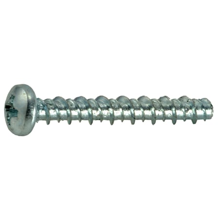 #6 x 1 in Phillips Pan Machine Screw, Zinc Plated Steel, 45 PK